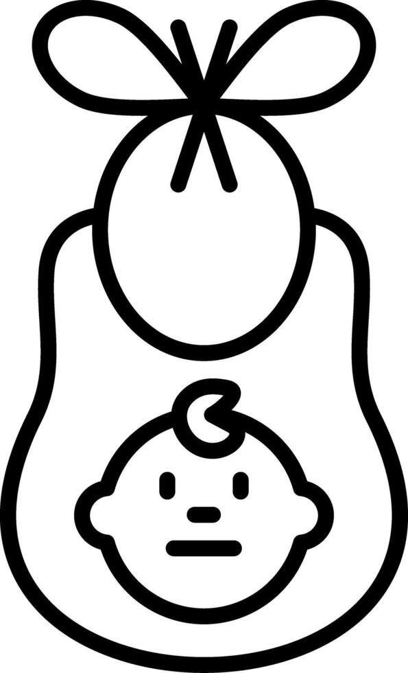 Baby Bib Line Icon vector