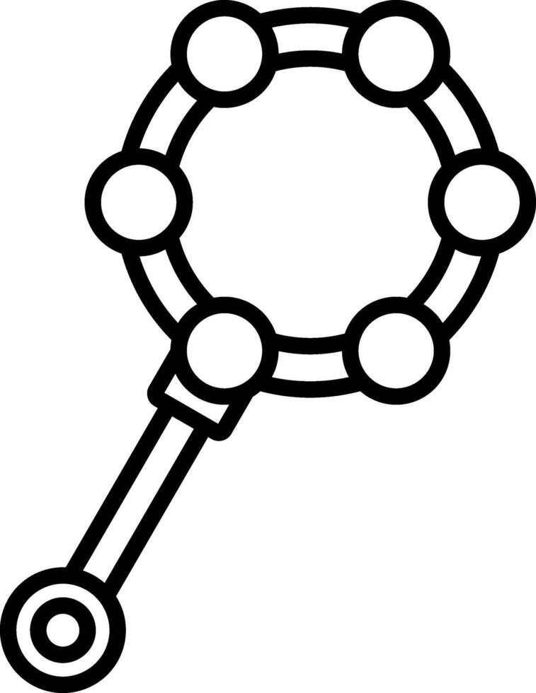 Rattle Line Icon vector