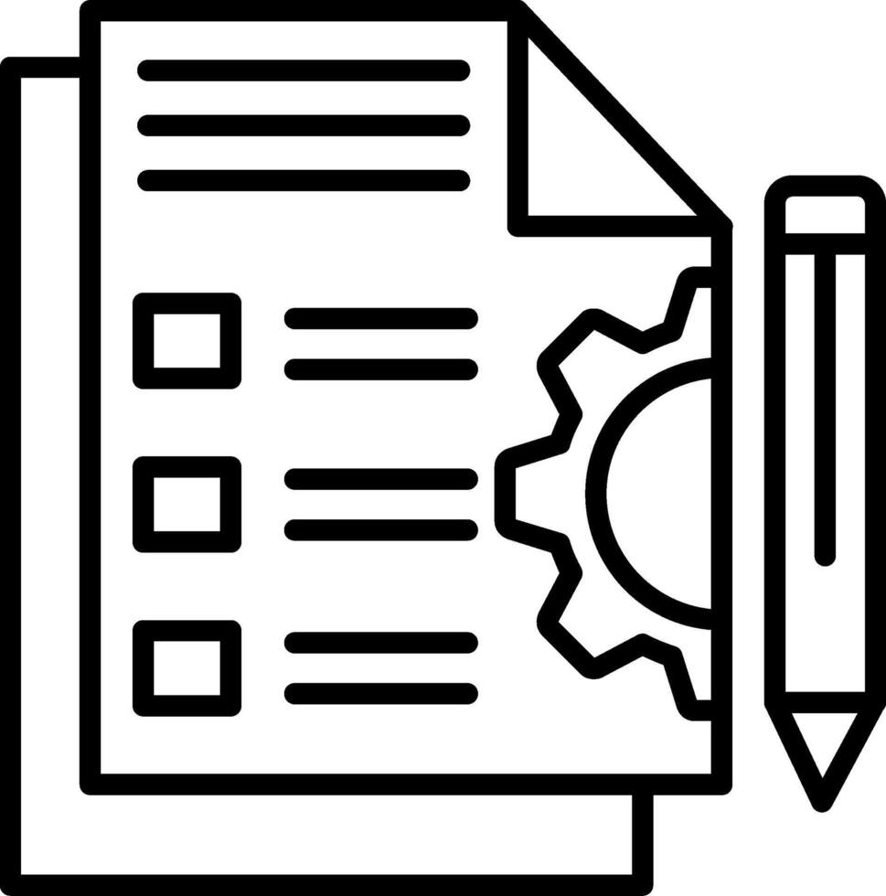 Document Line Icon vector