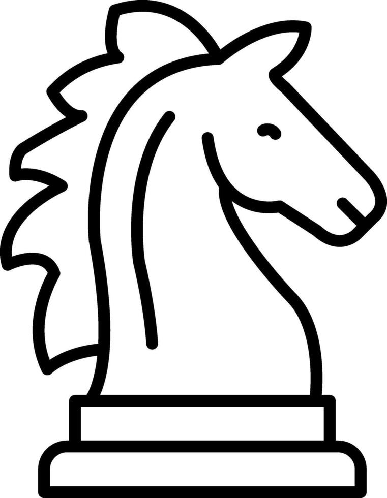 Horse Line Icon vector
