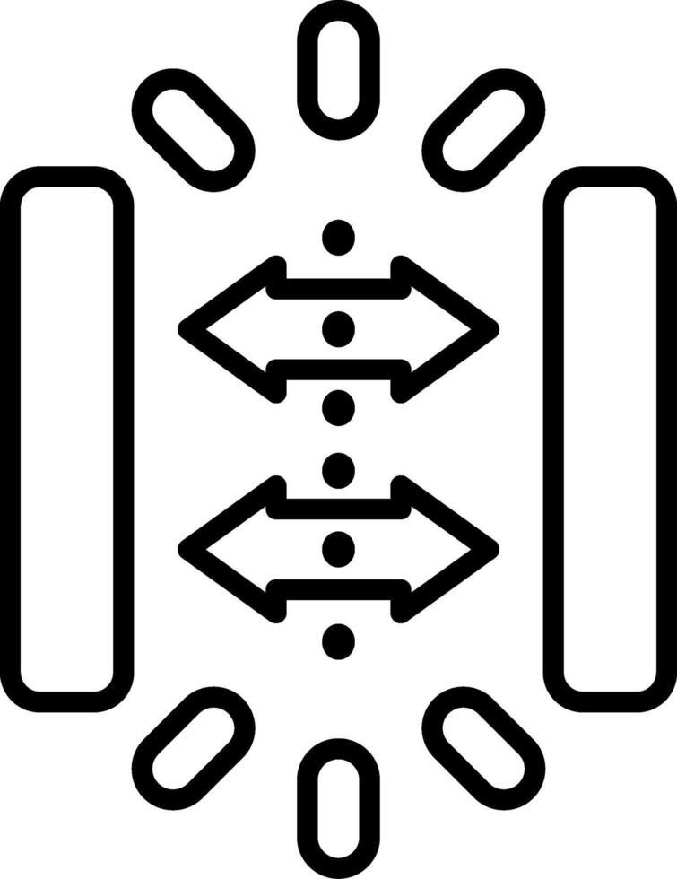 Gap Line Icon vector