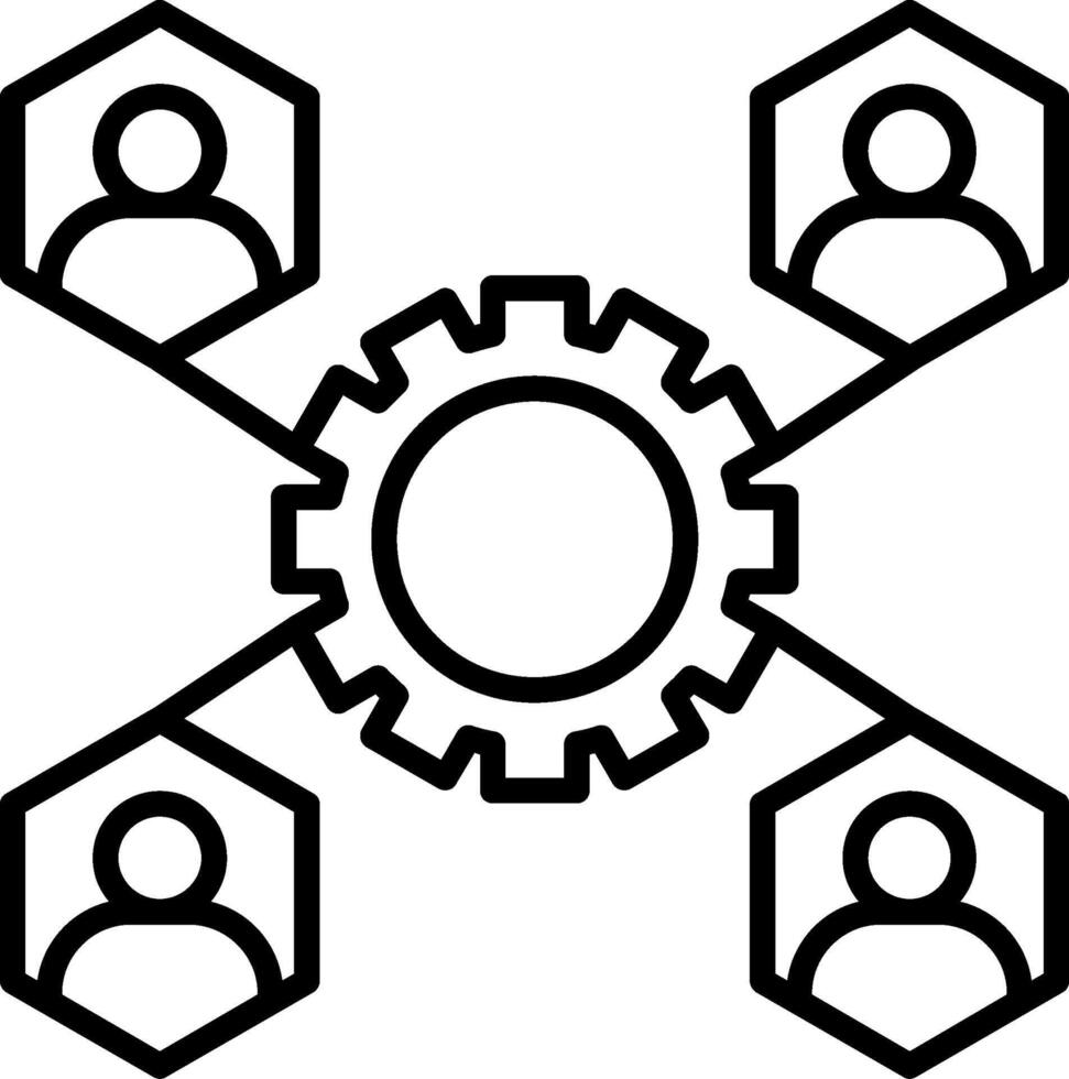 Collaboration Line Icon vector