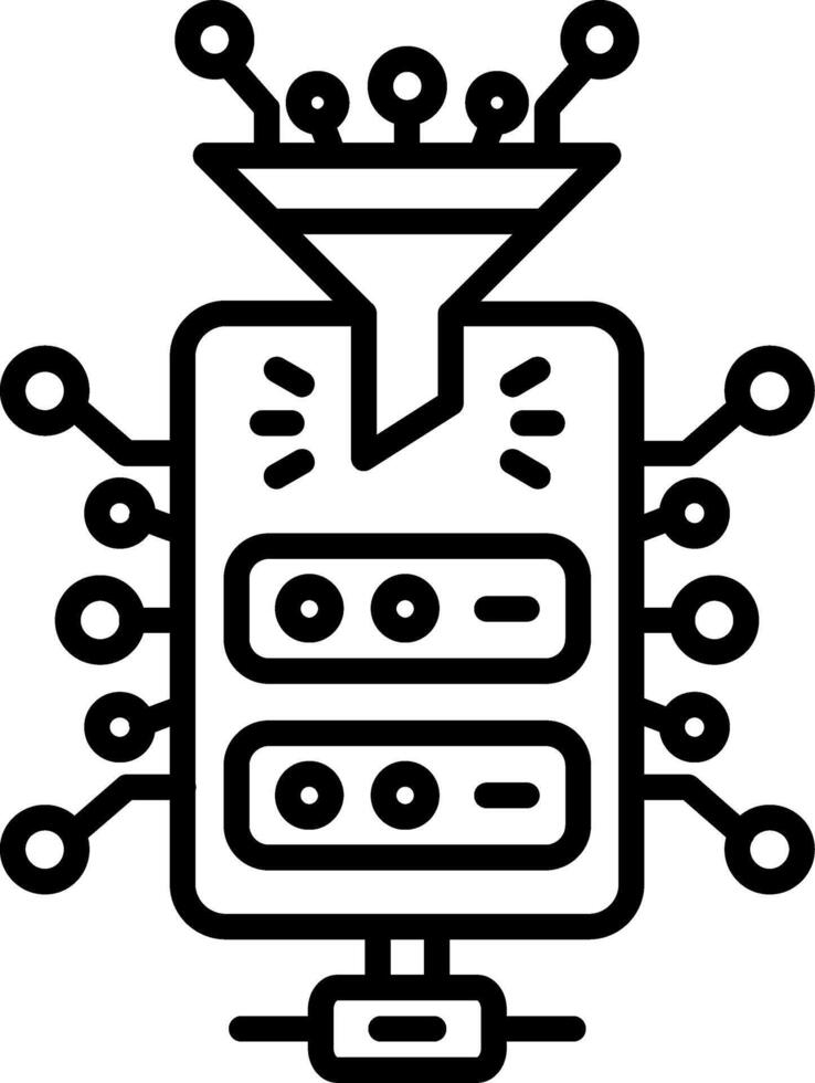 Ingestion Line Icon vector
