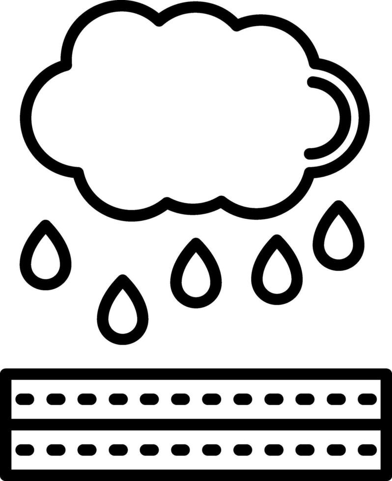Rainwater Line Icon vector
