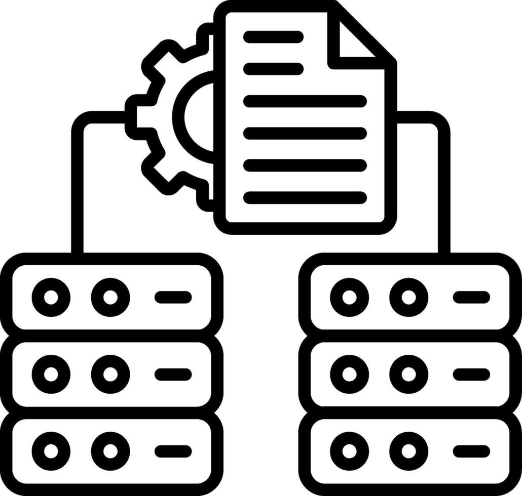 Redundancy Line Icon vector