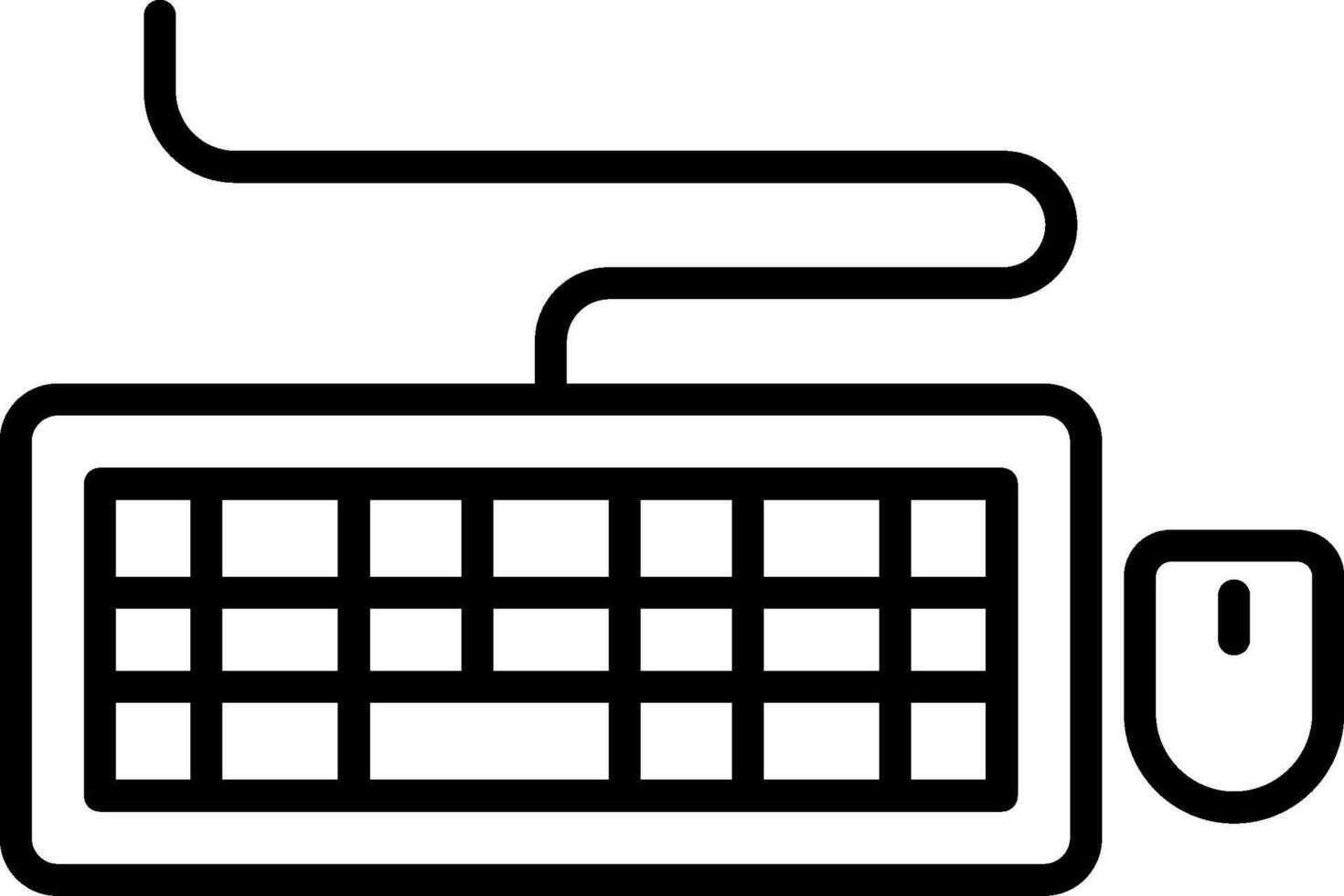 Keyboard Line Icon vector