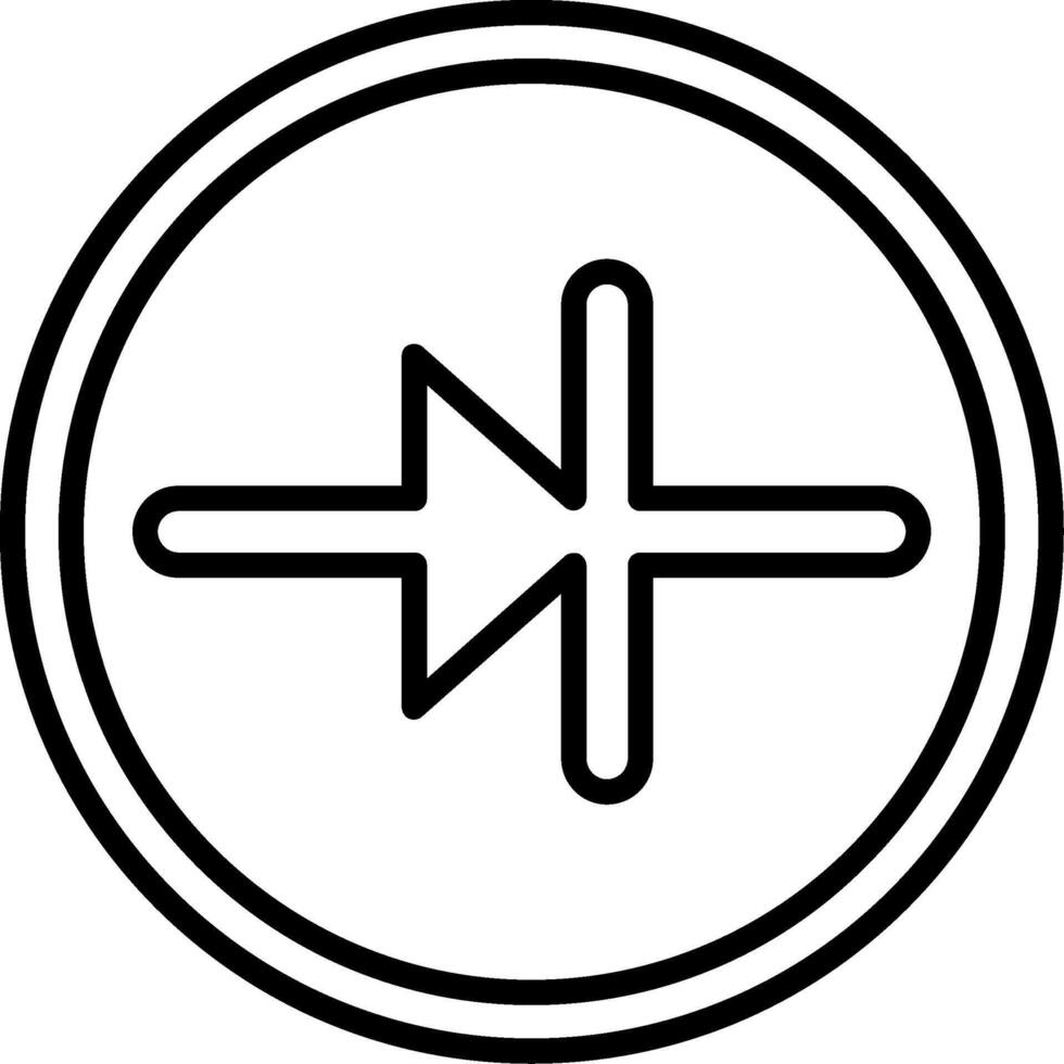 Diode Line Icon vector