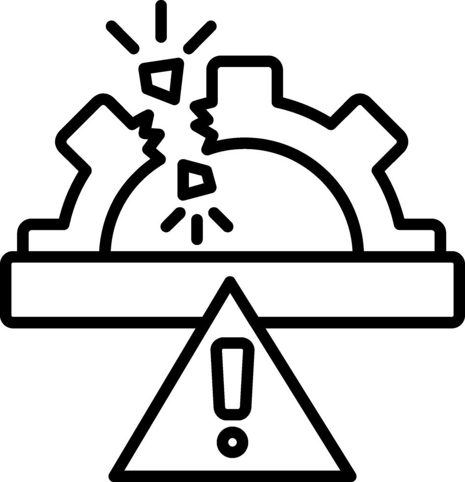 Disruption Line Icon vector
