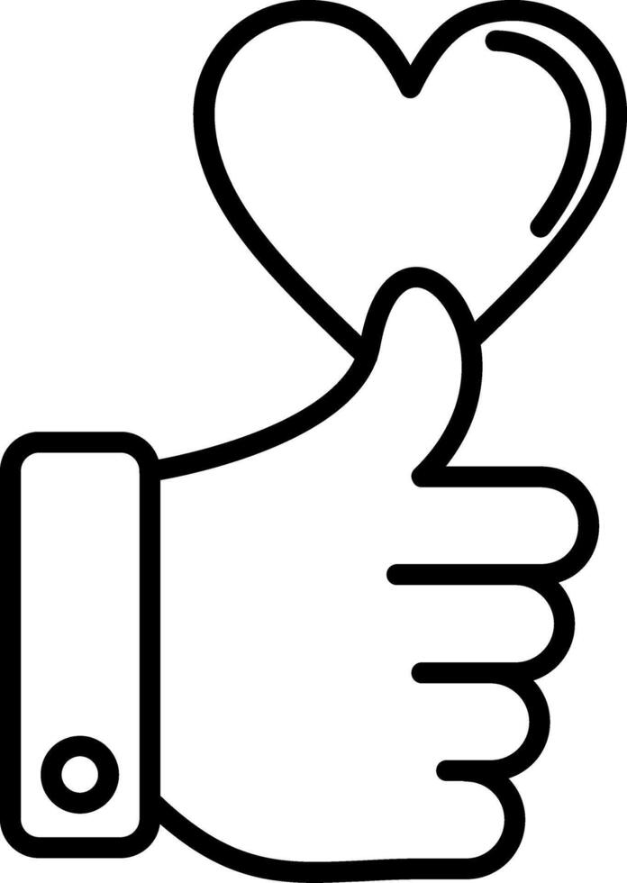 Like Line Icon vector