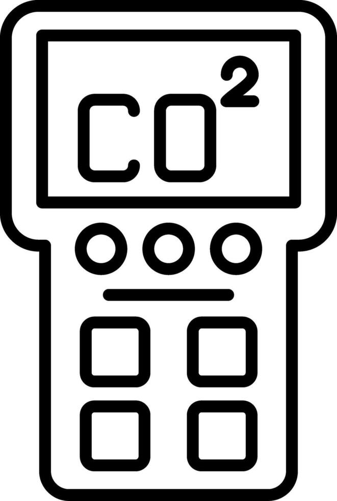 Gas Detector Line Icon vector