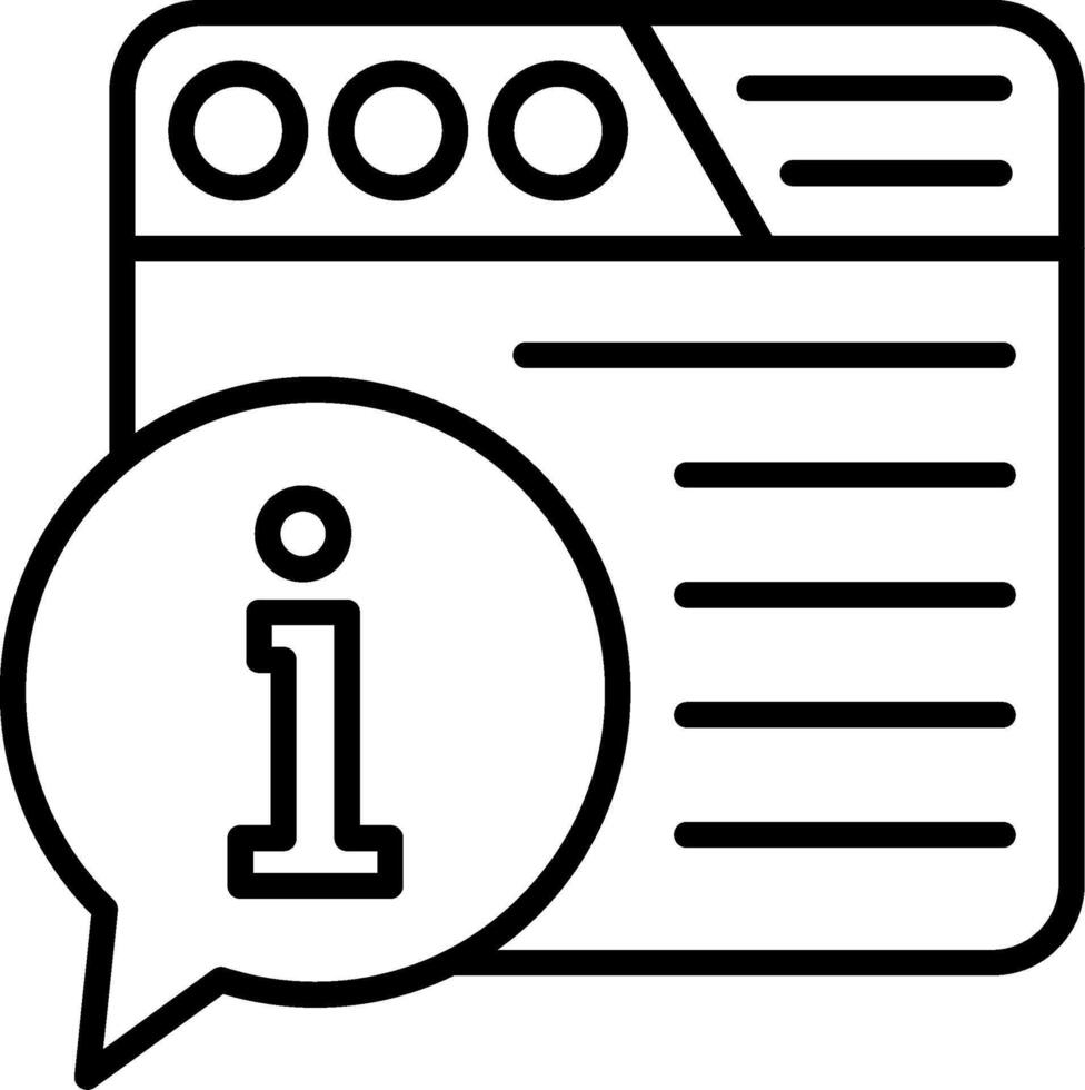 Information Line Icon vector