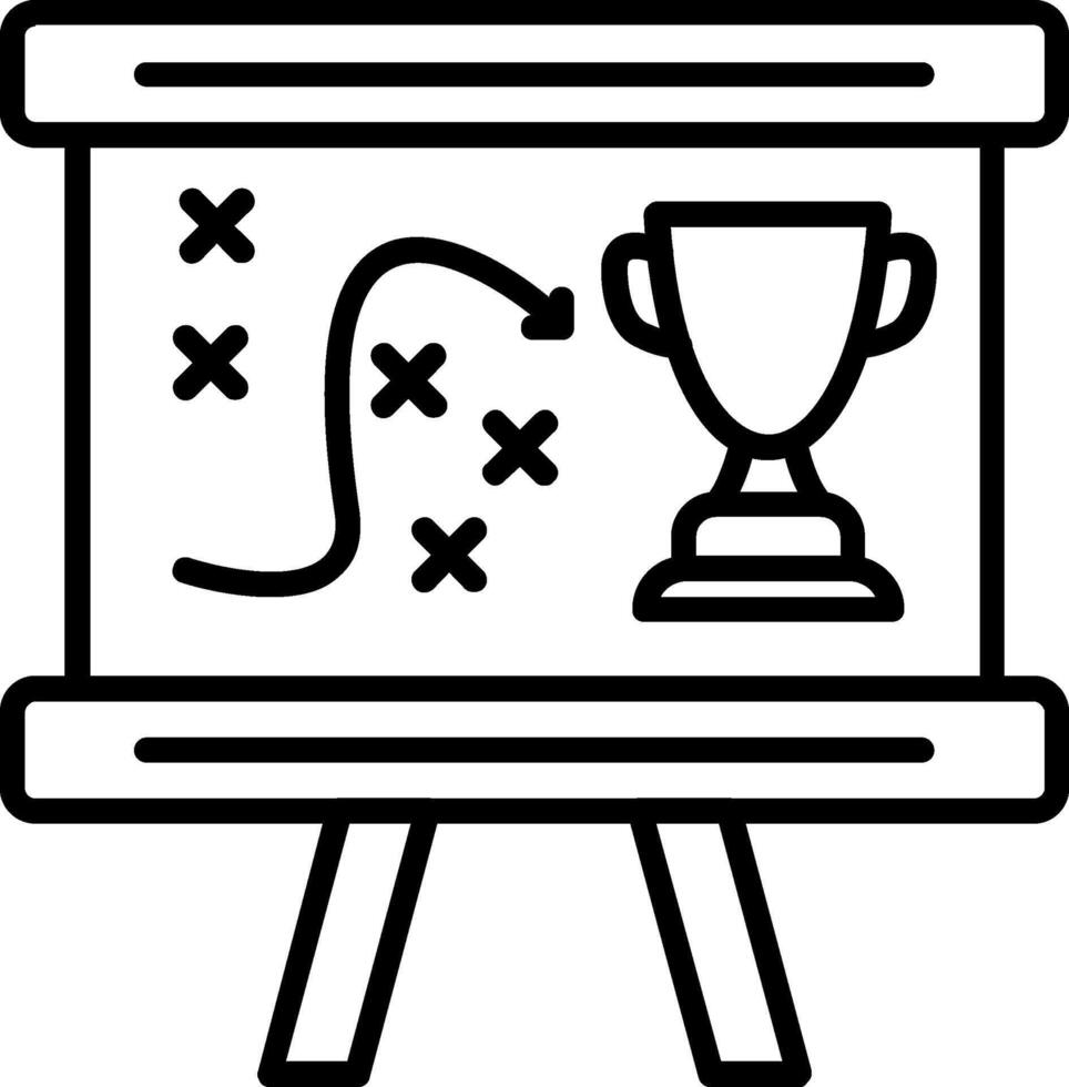 Game Plan Line Icon vector