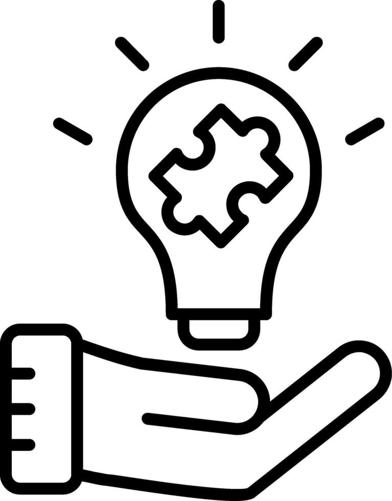 Problem Solving Line Icon vector