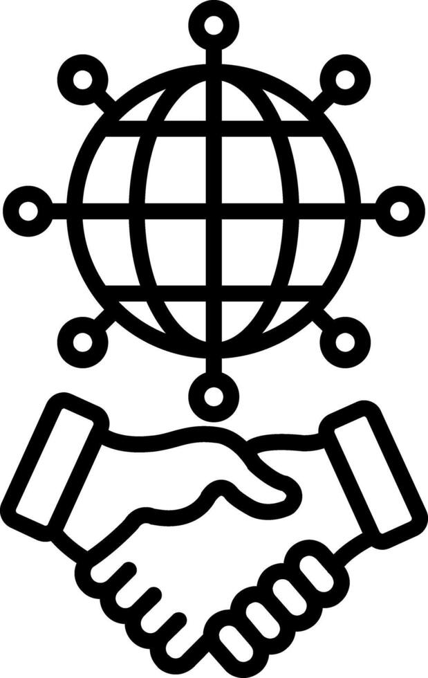 Global Line Icon vector