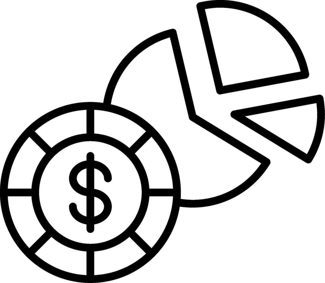 Budget Line Icon vector
