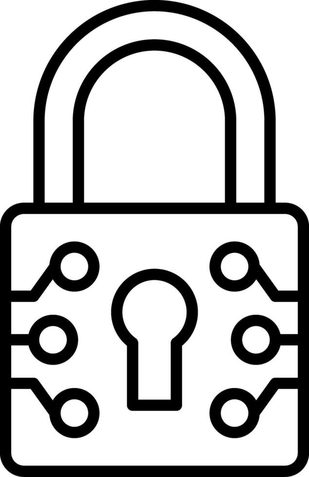 Lock Line Icon vector