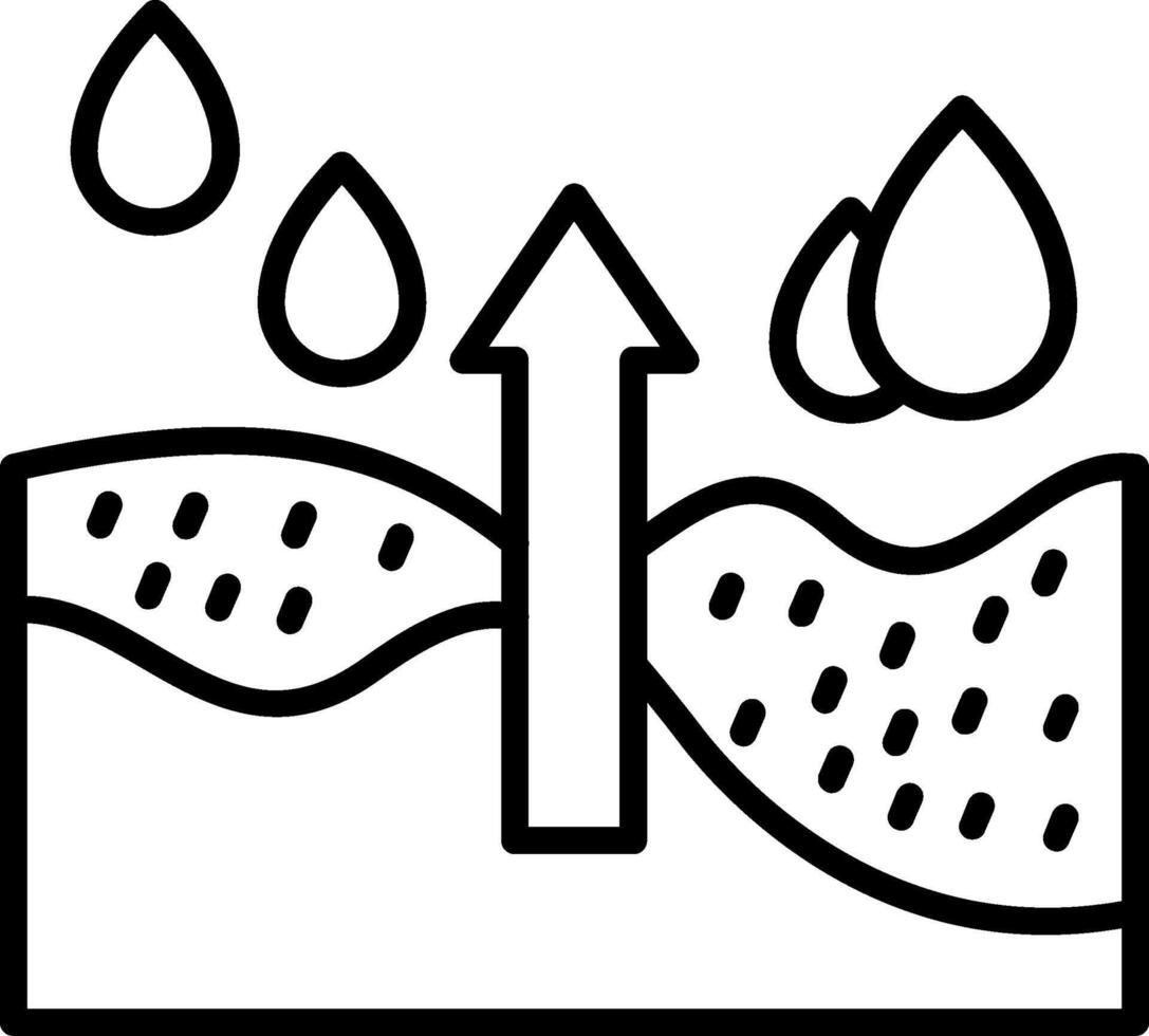 Water Line Icon vector