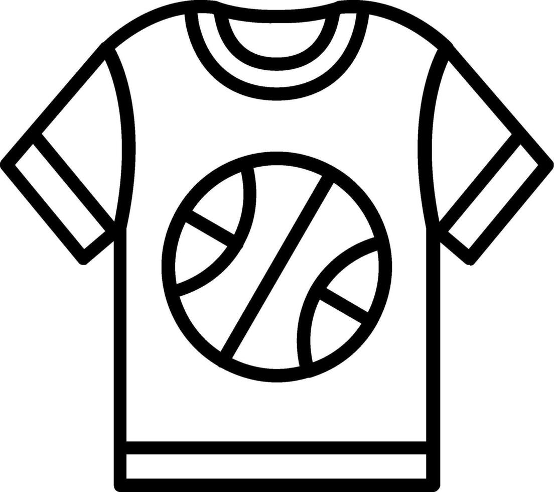 Football Jersey Line Icon vector