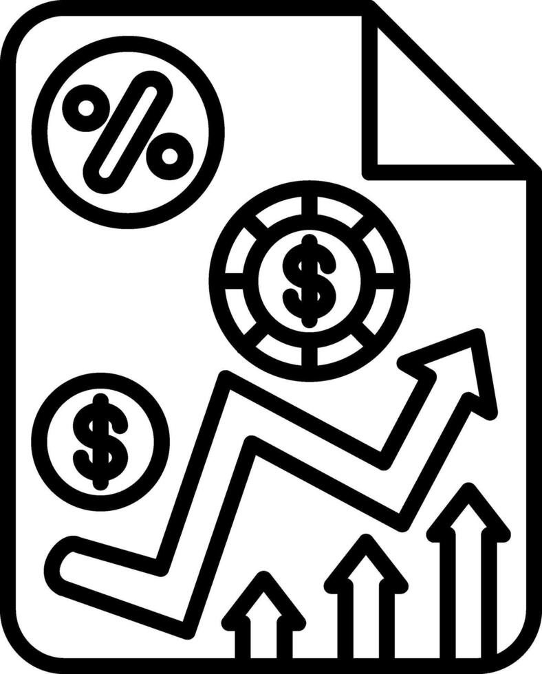 Tax Line Icon vector