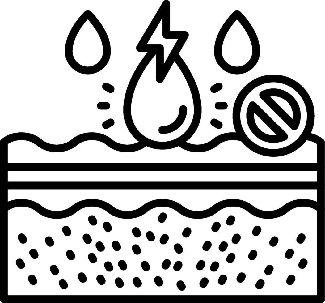 Aquifer Line Icon vector