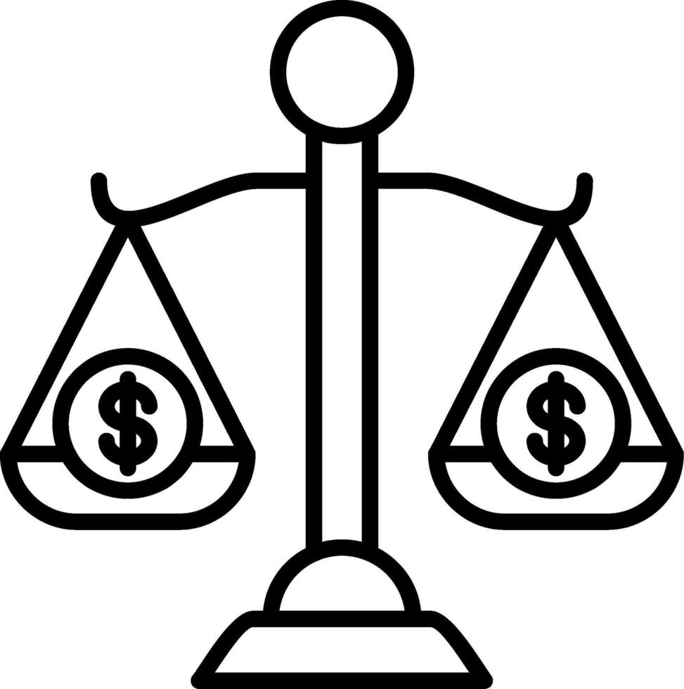 Balance Line Icon vector
