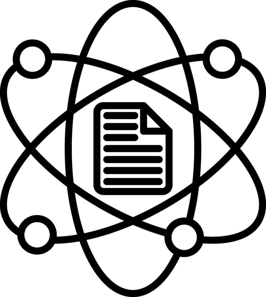 Data Science Line Icon vector