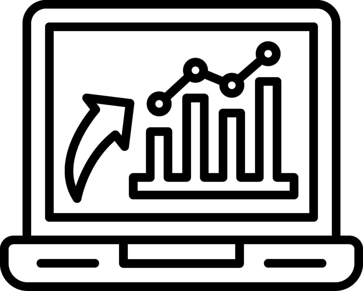Data Analytics Line Icon vector