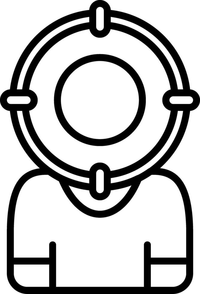 Target Line Icon vector