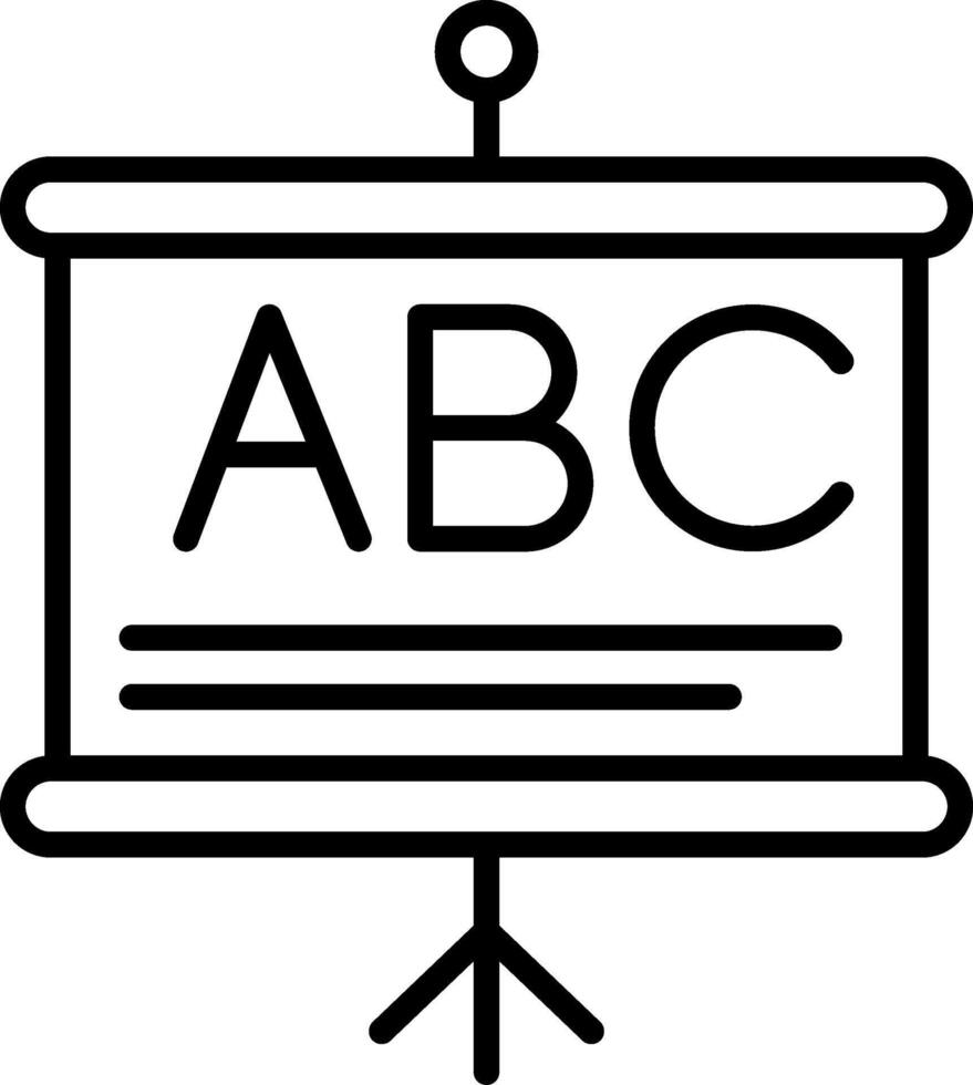 Projection Screen Line Icon vector