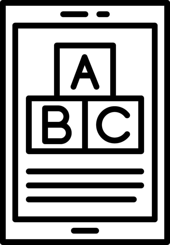 Blocks Line Icon vector