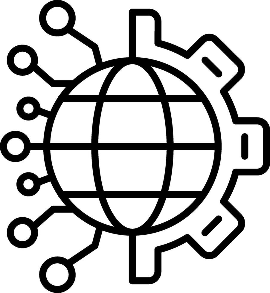 Digital Transformation Line Icon vector