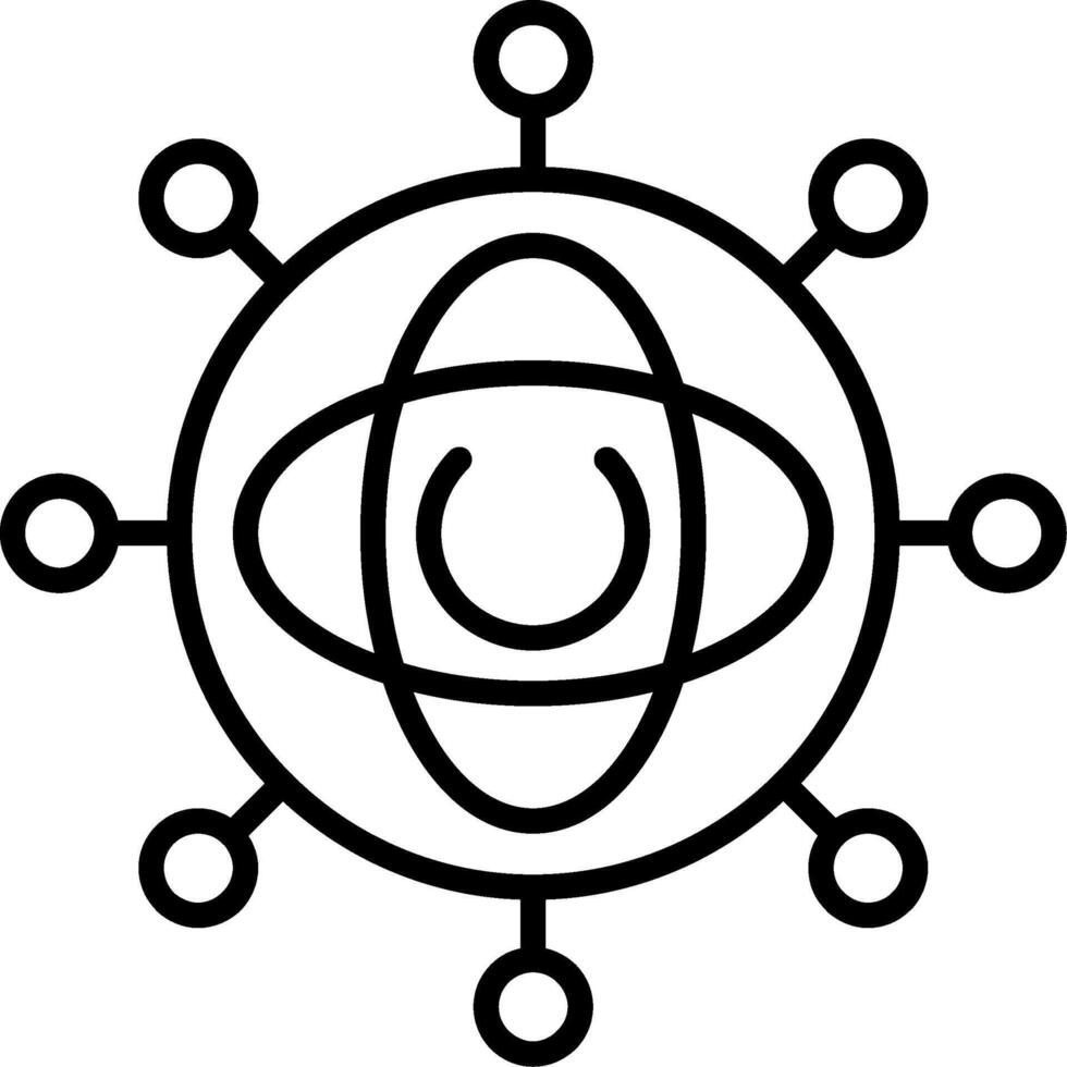 Gyroscope Line Icon vector