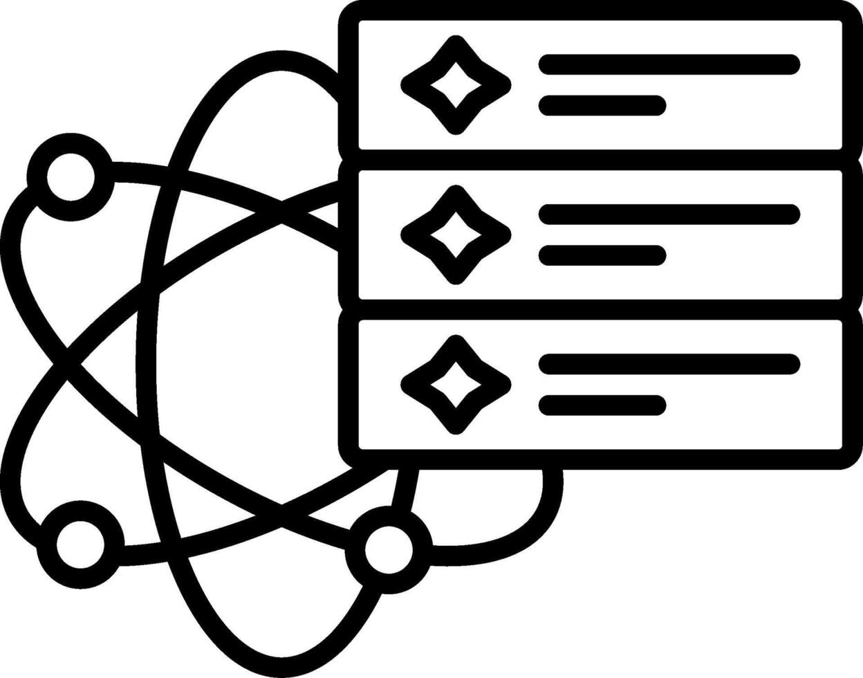 Database Line Icon vector
