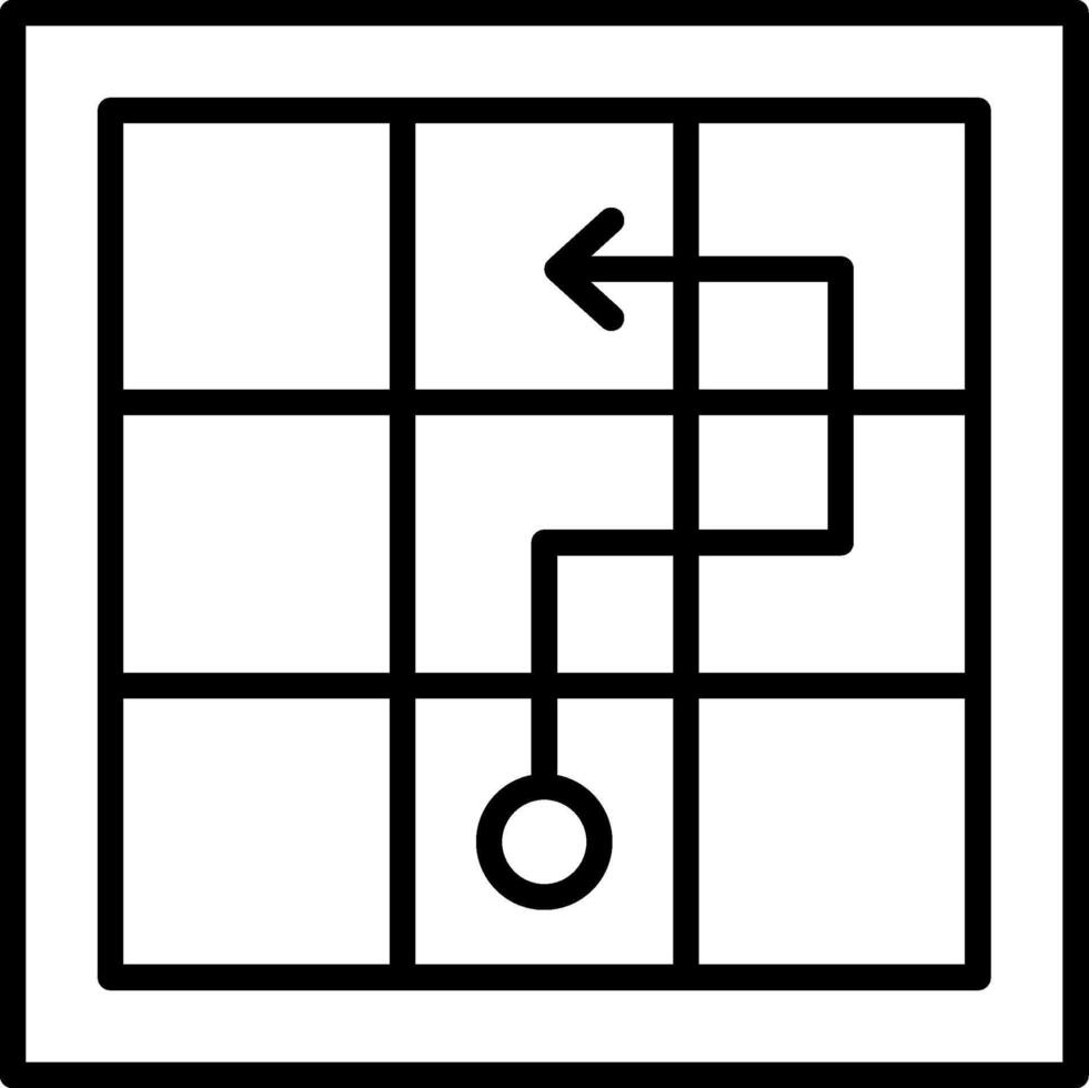 Chess Board Line Icon vector