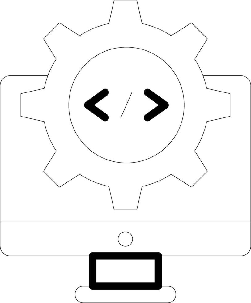 Developing Line Icon vector