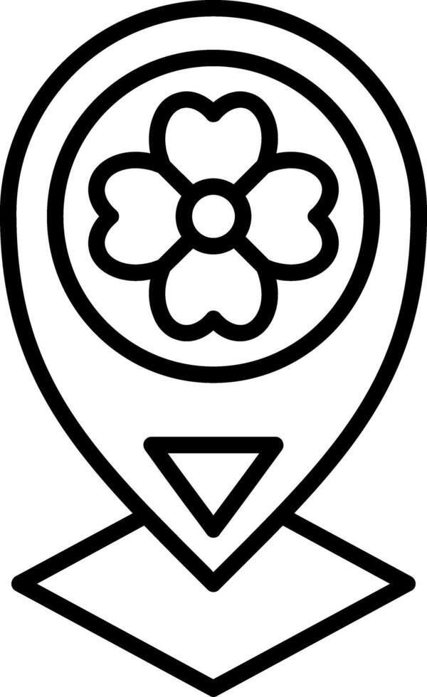 Location Line Icon vector
