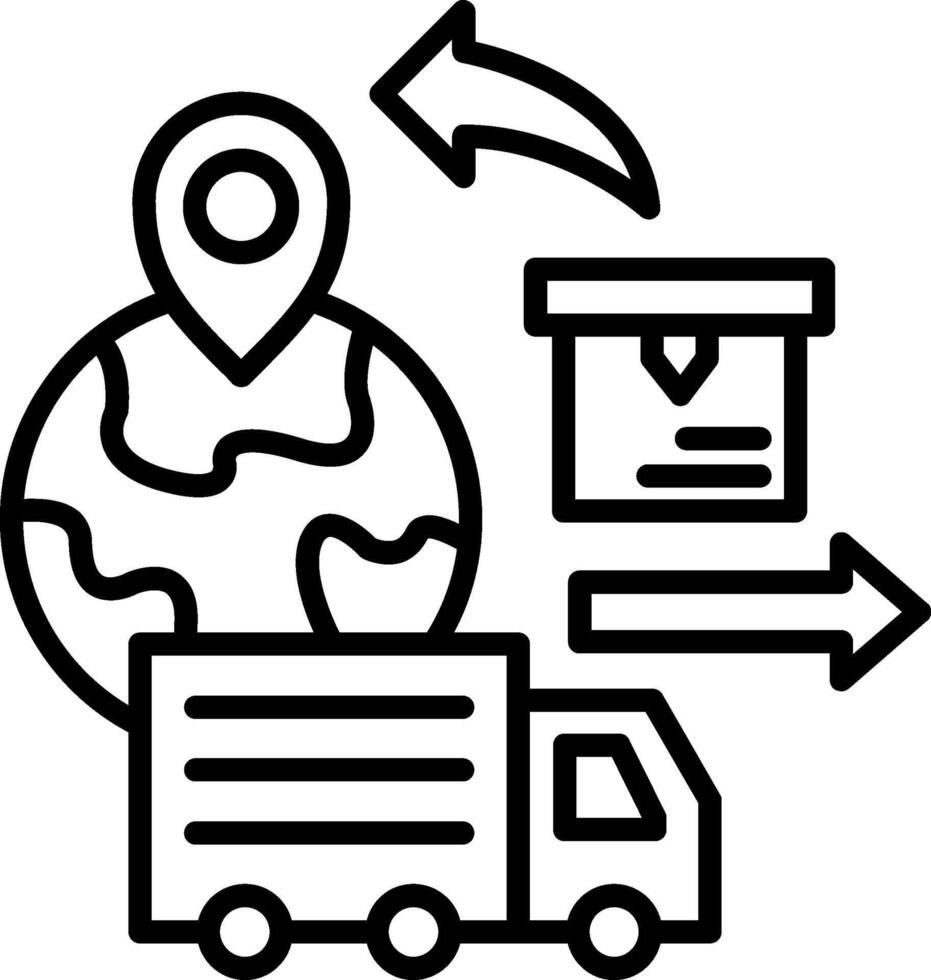 Export Line Icon vector