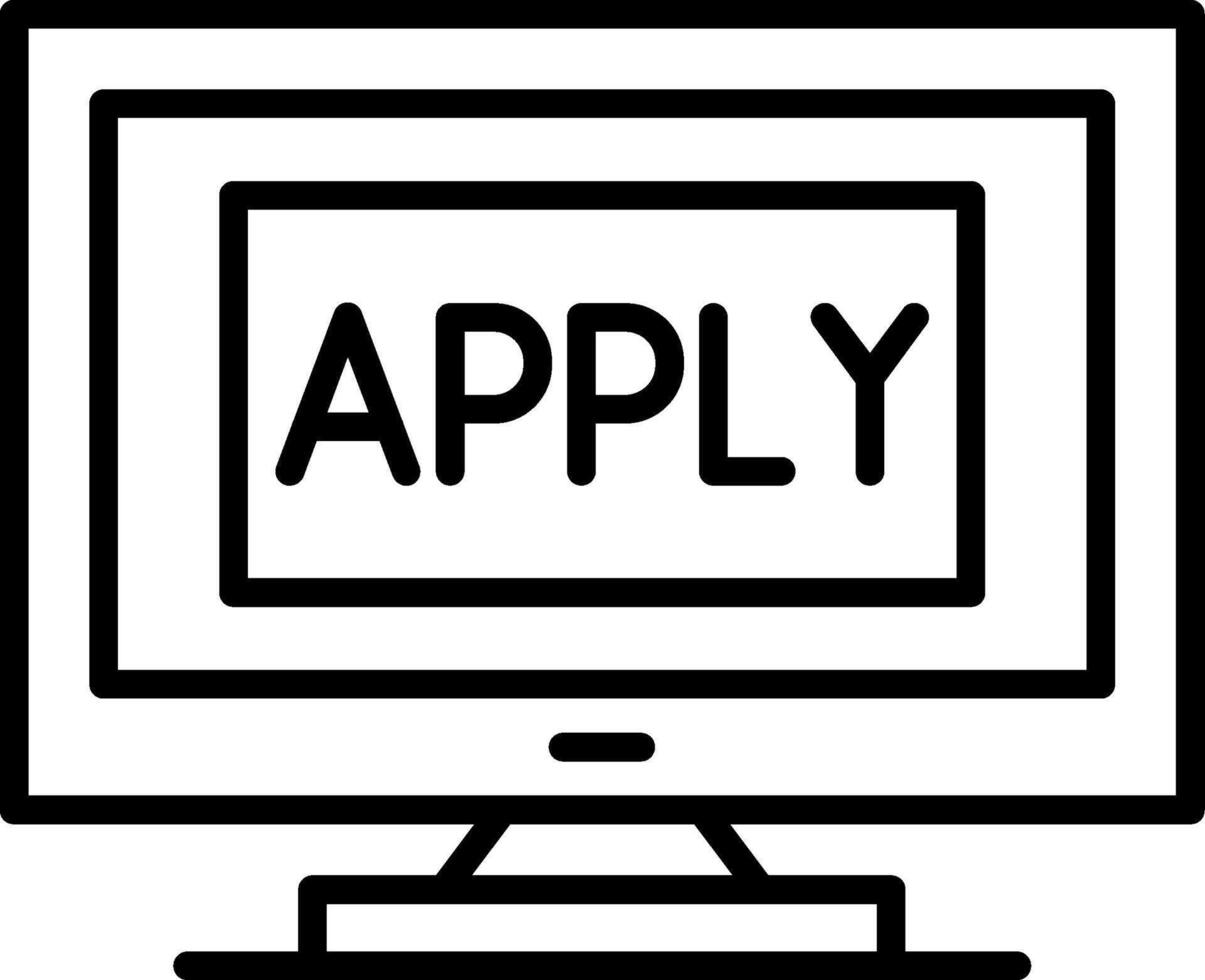 Apply Line Icon vector