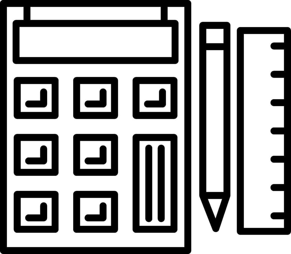 Calculator Line Icon vector
