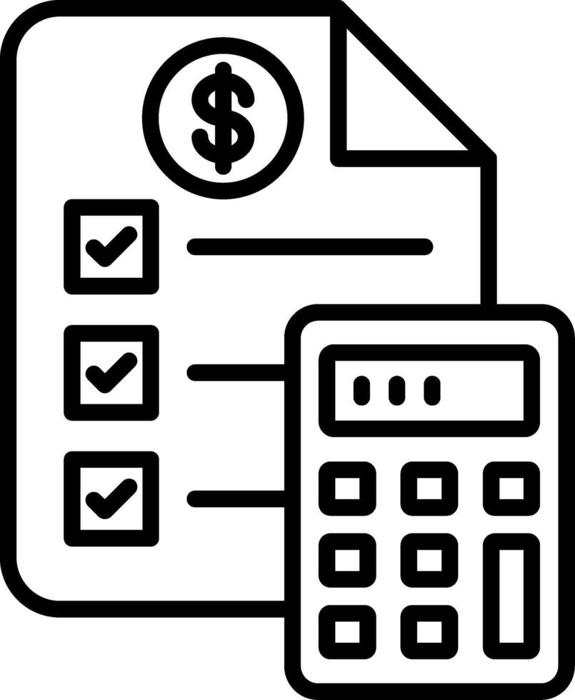 Budget Line Icon vector