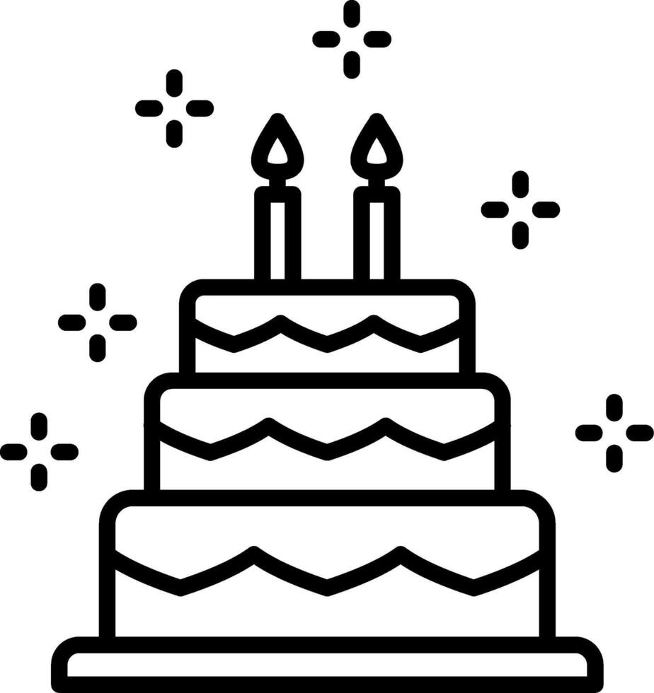 Cake Line Icon vector