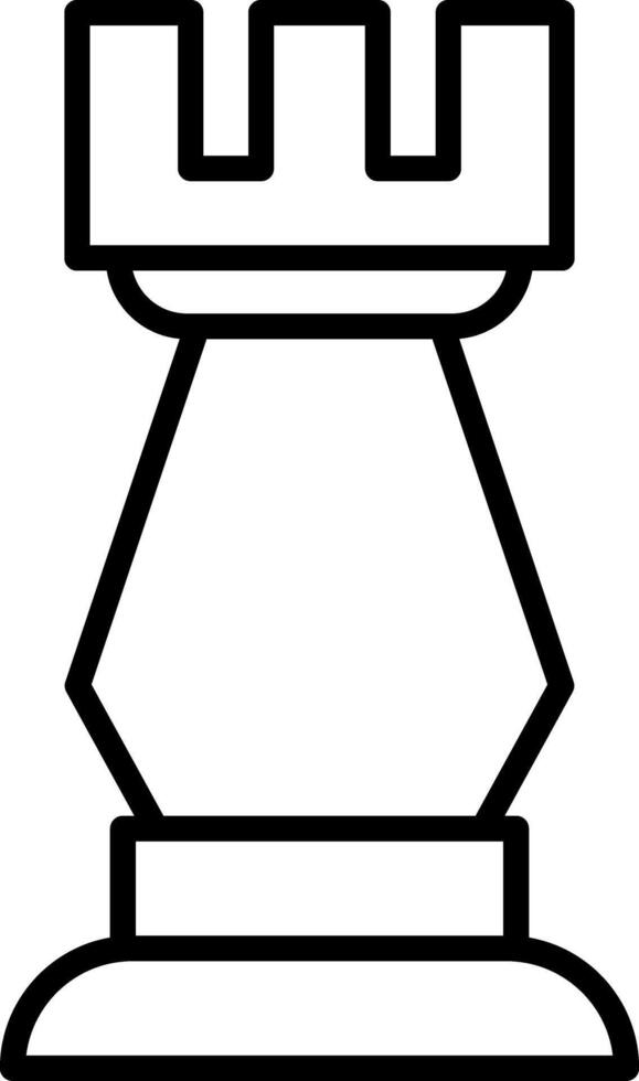 Rook Line Icon vector