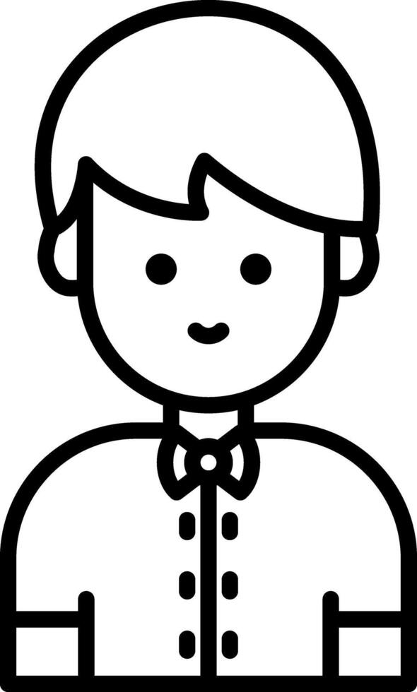 Chess Player Line Icon vector