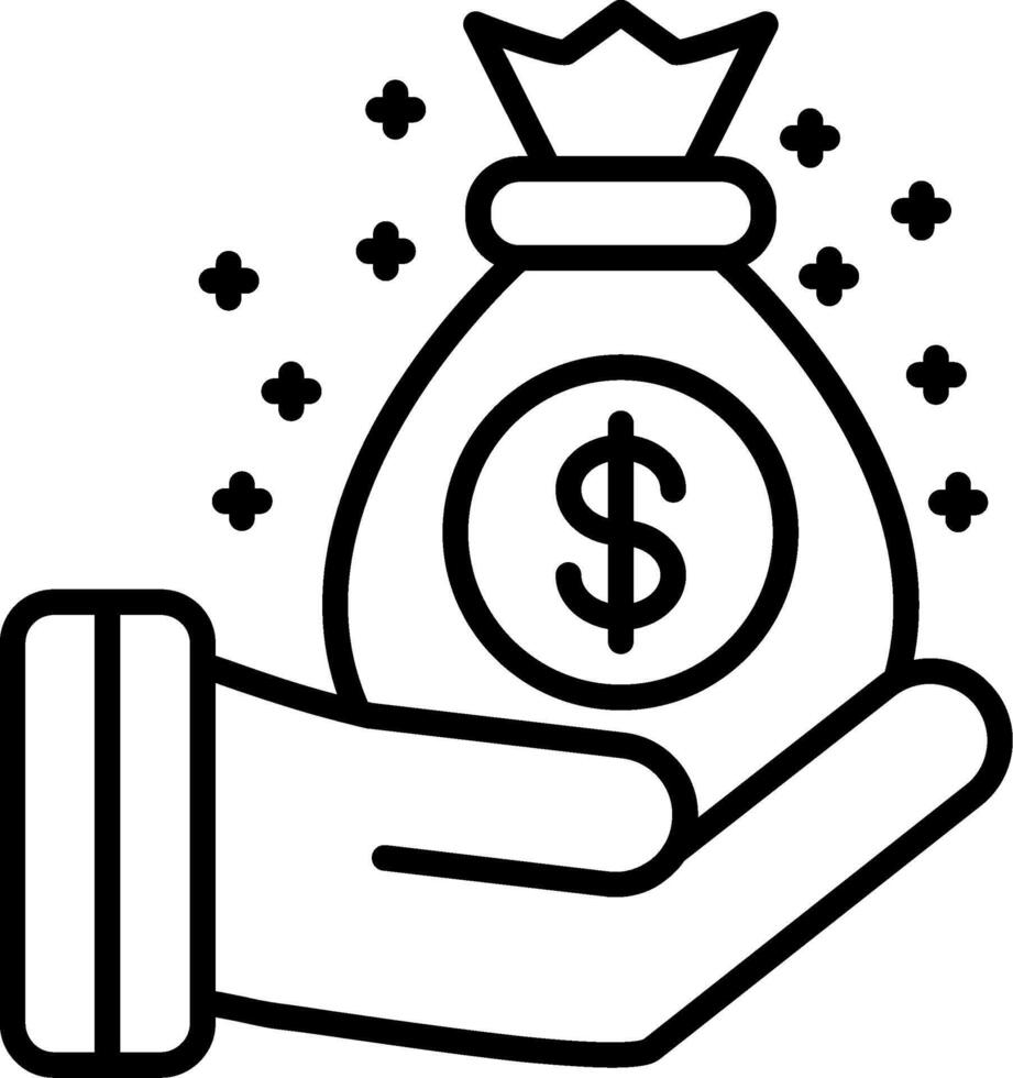 Creditor Line Icon vector