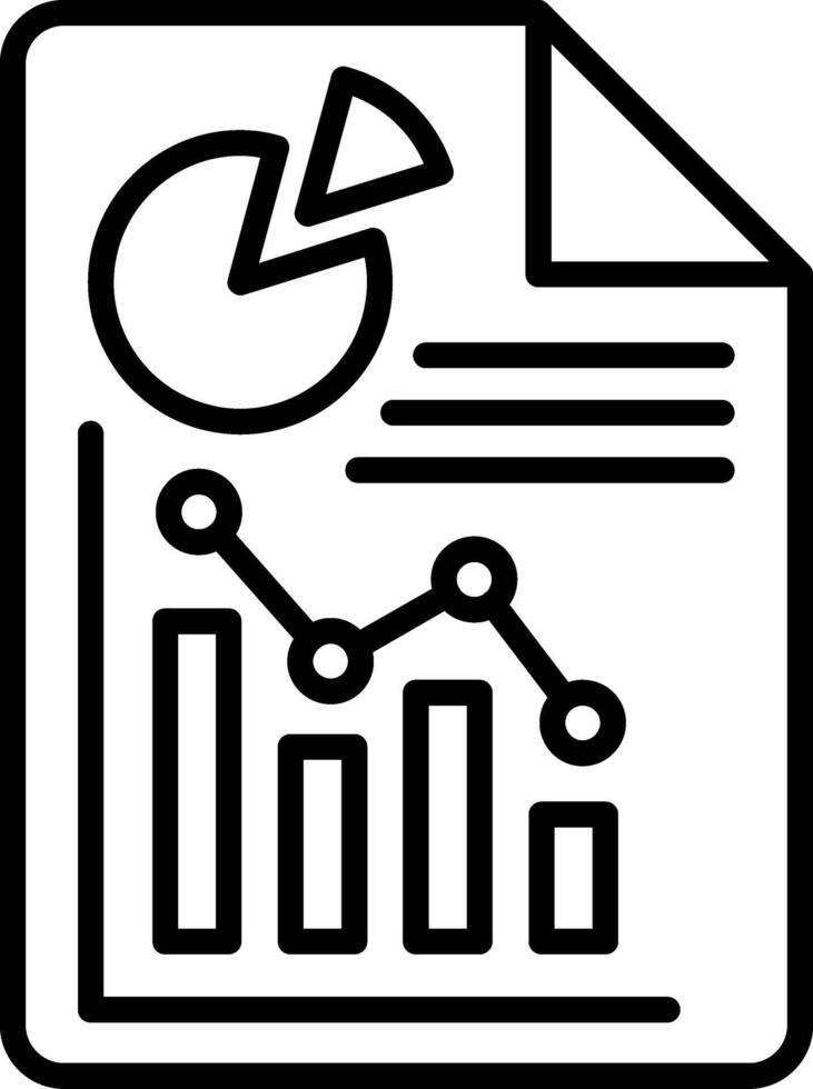 Statistics Line Icon vector
