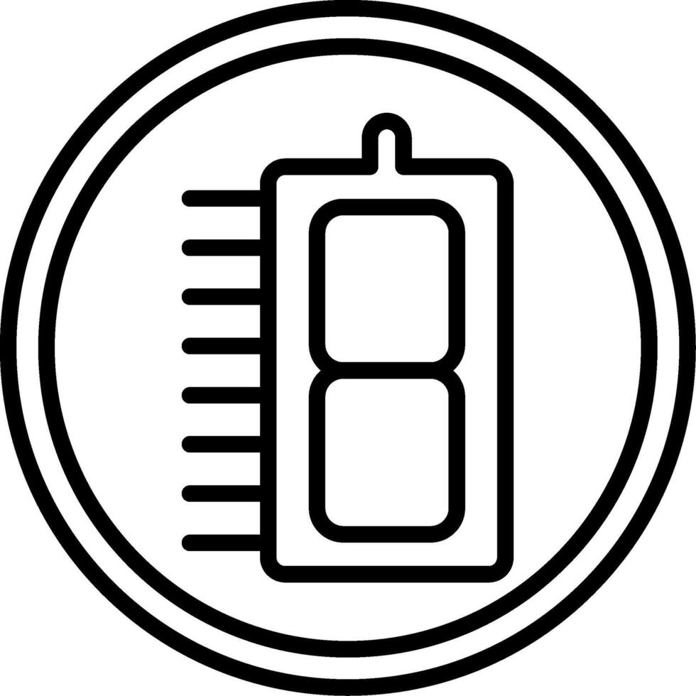 7 Segment Display Line Icon vector