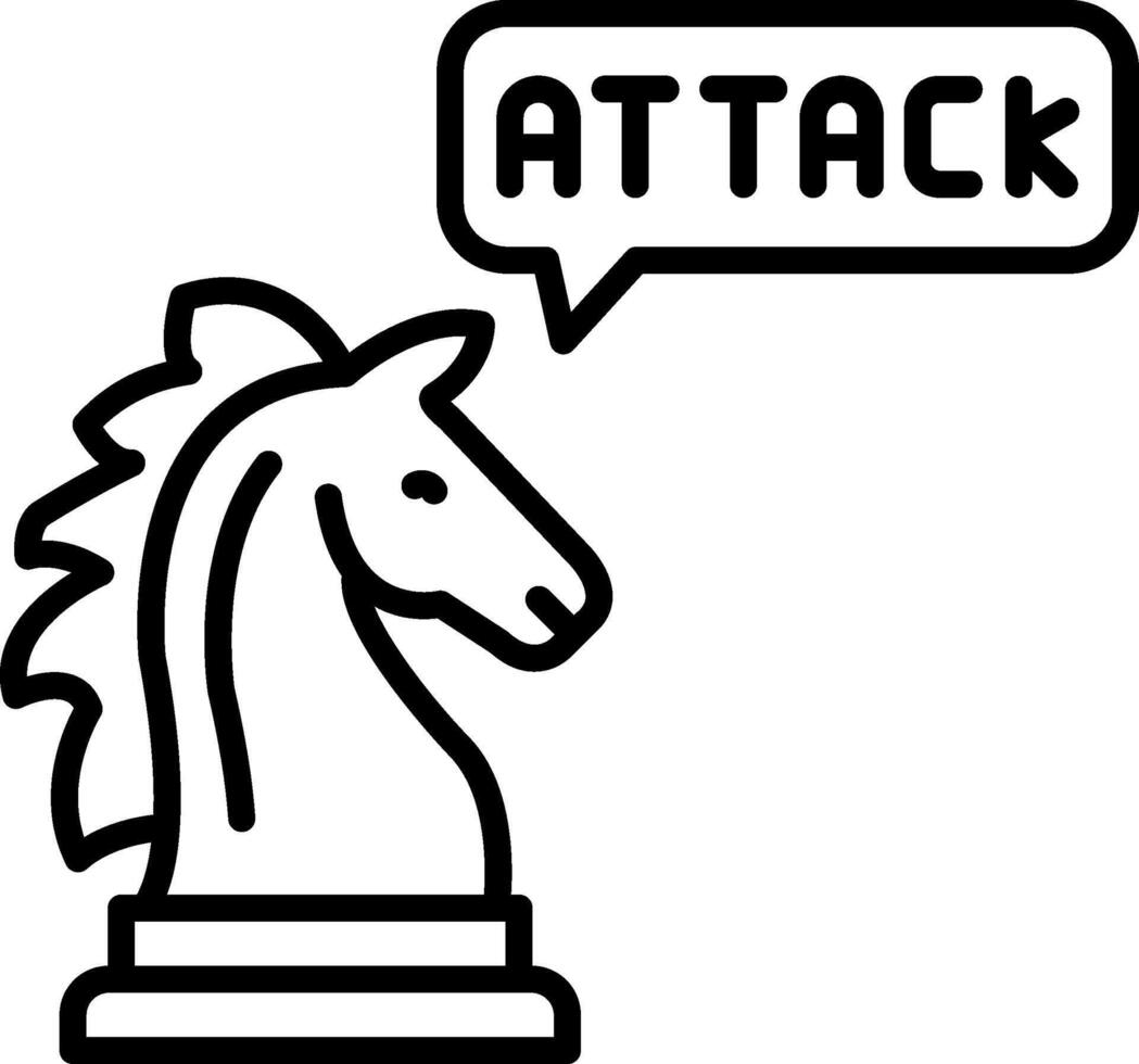 Attack Line Icon vector