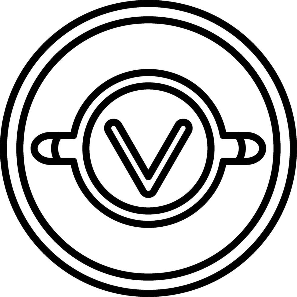 Voltmeter Line Icon vector