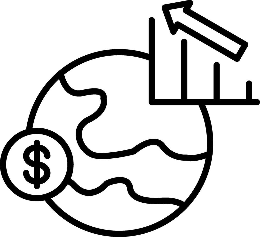 Global Line Icon vector