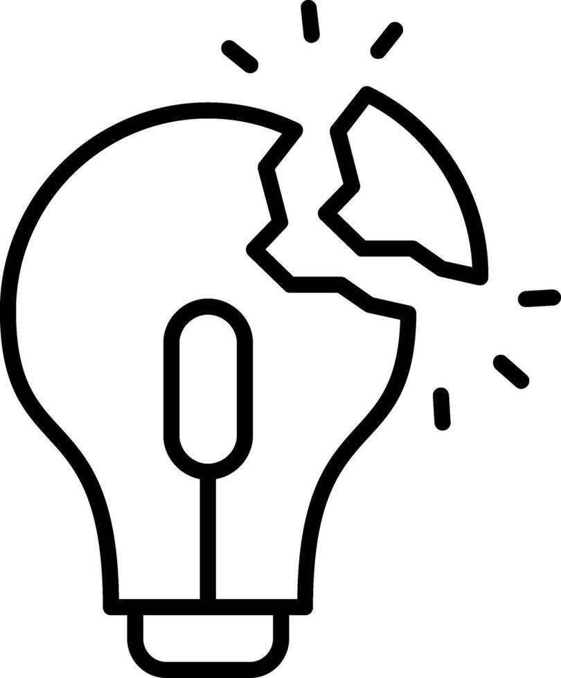 Disruption Line Icon vector